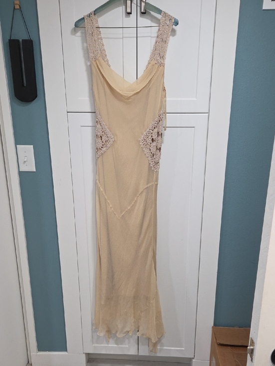 Diane Von Furstenberg Dresses & Skirts - Diane Von Furstenberg Cream Crochet-Trim Sleeveless Maxi Dress